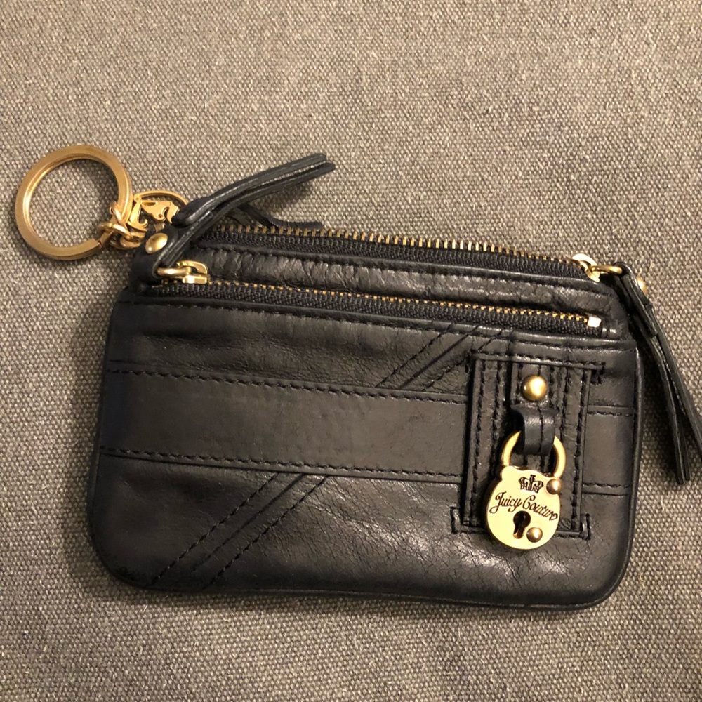 Juicy Couture leather coin purse/keychain